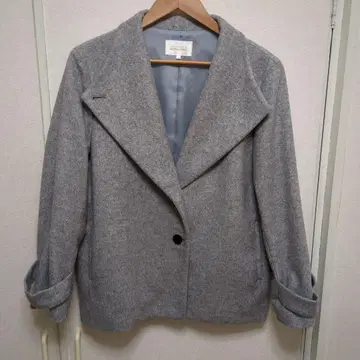 ALPHA CUBIC 그레이 울 코트