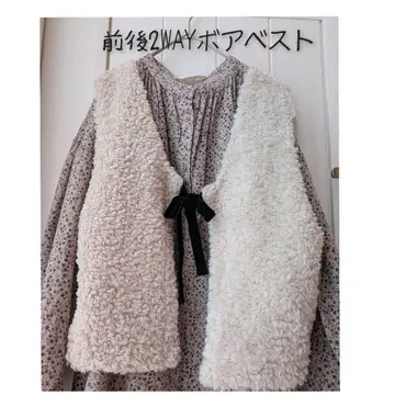 앞뒤 2WAY 보아 베스트 아이보리 새상품 이번 시즌 사만사 모스모스