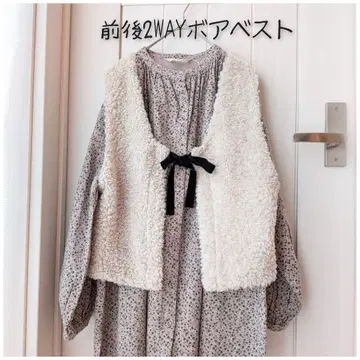 앞뒤 2WAY 보아 베스트 아이보리 새상품 이번 시즌 사만사 모스모스