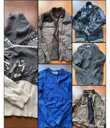남성용 묶음 판매 겉옷 8종 스웨터, 자켓 등 중고등학생용