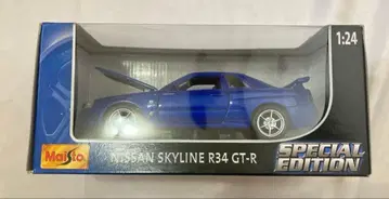 라스트 1개 Maisto 1/24 스카이라인GT-R R34 블루