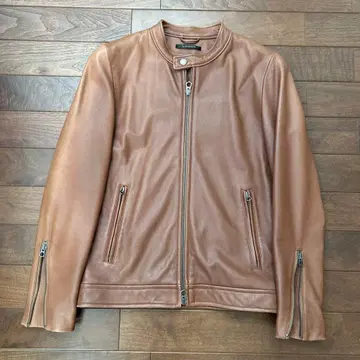 URBAN RESERCH 브라운 양가죽 가죽 라이더 자켓