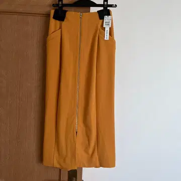 오렌지 타이트 스커트 M