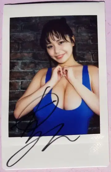 타노 유우 친필 사인 폴라로이드 a1