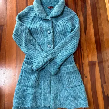 YUKI TORII 리브 편직 가디건 라이트 블루