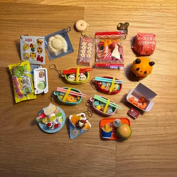 음식 모티브 캡슐 토이 키링 세트