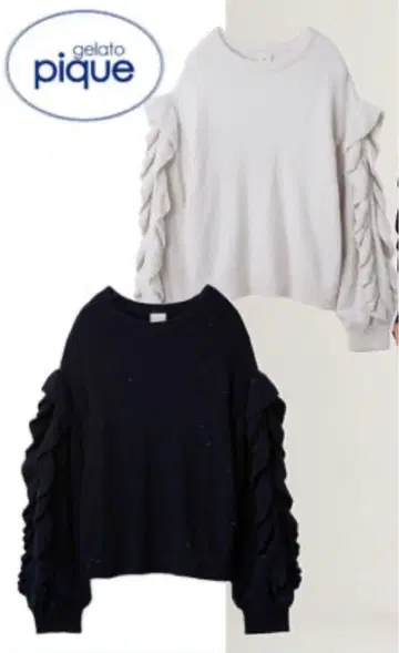 [ 미사용 새상품 gelatopique ] 트윙클 프릴 풀오버