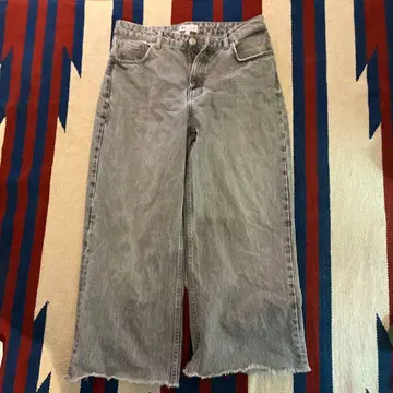 ZARA 그레이 와이드 레그 데님