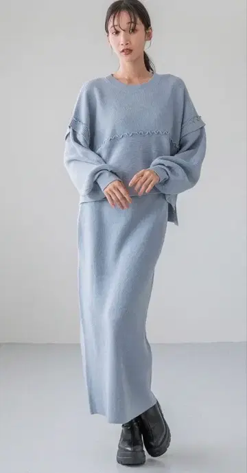 완판템! 로리즈팜 멜로우 니트 셋업 블루