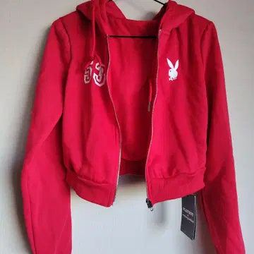 Playboy 후드 부착 후드티 레드