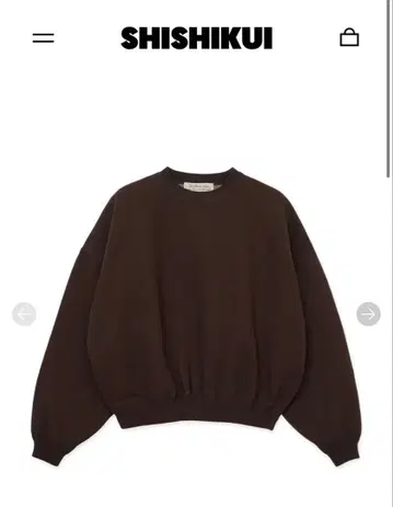 시시쿠이 shishikui PATCH 브라운 맨투맨