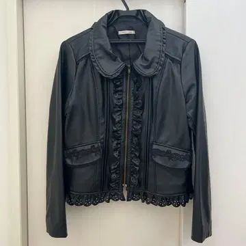 프릴 달린 블랙 자켓 L 사이즈