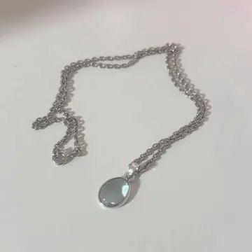 블루 토파즈 실버 925 목걸이