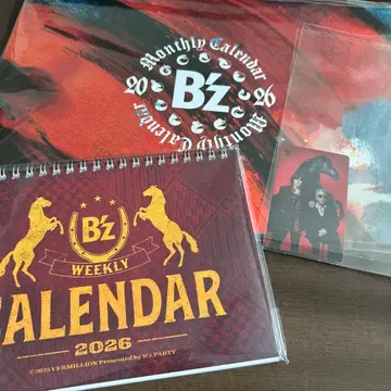 B'z 팬클럽 한정판 2026 달력 (벽걸이, 탁상) 특전 포함