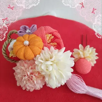 머리 장식 2개 세트 성인식 결혼식 후리소데 헤어콤 호테이야