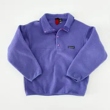 Patagonia 플리스 신틸라 스냅T 보라색 퍼플