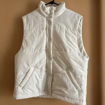 화이트 다운 베스트 노카라