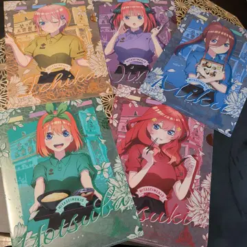 5등분의 신부 x 미타 제면소 콜라보 A4 클리어 파일 세트