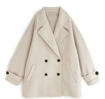 페이크 울 오버 피코트