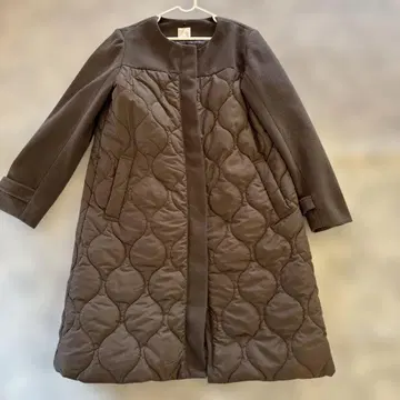 충전솜 퀼팅 절개 후드 코트 SHOO WARM 흡습 발열 후드 없음