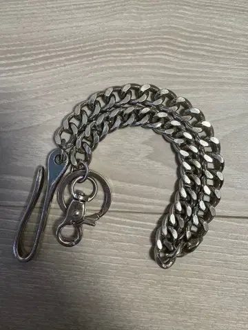 y2k 실버 월렛 체인 사용 이미지 있음