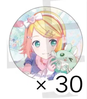 프로세카 카가미네 린 글리터 캔뱃지 그리캔 46b