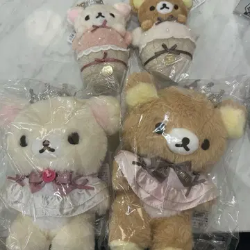 리락쿠마 Maison de FLEUR 봉제 인형 백참 4점