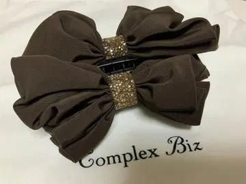Complex Biz 다크 브라운 리본 헤어 액세서리 (컨디션 최상)