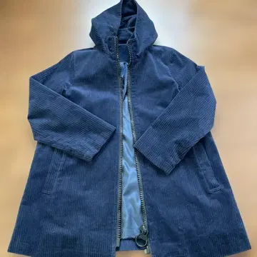 네이비 후드 부착 코듀로이 자켓 M 사이즈