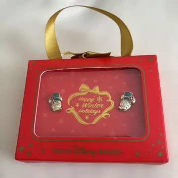 [ 미사용 새상품 ] 도쿄 디즈니 리조트 미키마우스 크리스마스 귀걸이