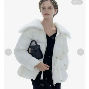 CELFORD 퍼 카라 부착 퀼팅 숏코트 셀포드 다운