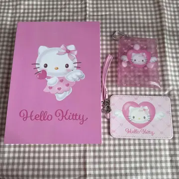 산리오 키티 엔젤 페이크북 패스 케이스 클리어 케이스