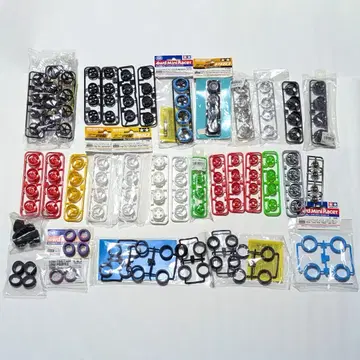 타미야 미니 사륜구동 미사용 휠 + 타이어 세트