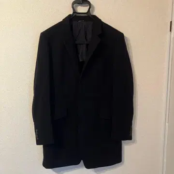 다케오 키쿠치 네이비 체스터 코트