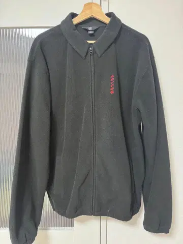 Volcom 블랙 플리스 자켓 L