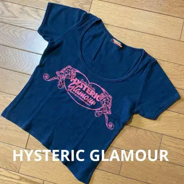 90's Hysteric Glamour 블랙 크롭T셔츠 Y2K 새상품급