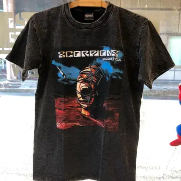 스콜피온스 L 밴드 티셔츠 락 티셔츠 블랙