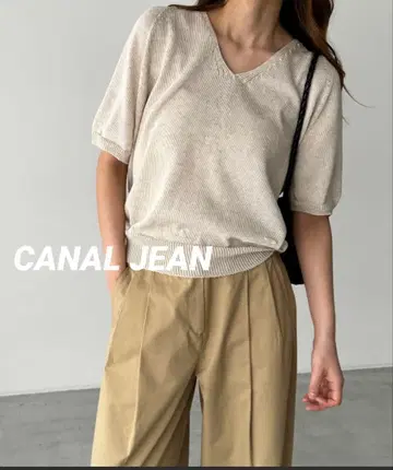 CANAL JEAN [ El mar ] 린넨 혼방 반팔 니트