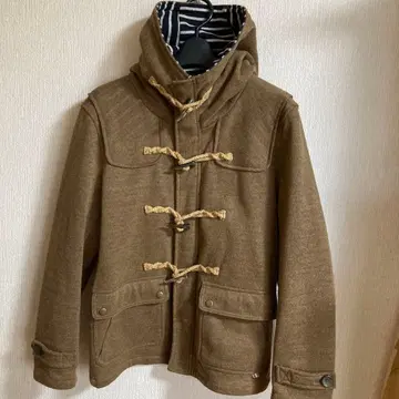 브라운 더플 코트 울 혼방 M 사이즈