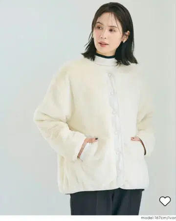 coca 워셔블 리버서블 퀼팅 블루종 M 아이보리