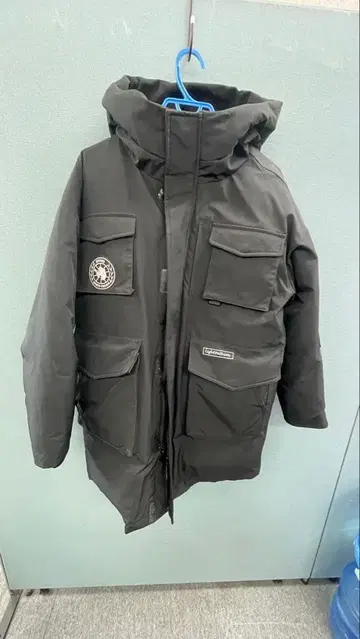 여성용 밀리터리 롱 후드 다운 자켓 슬림 아우터 겨울