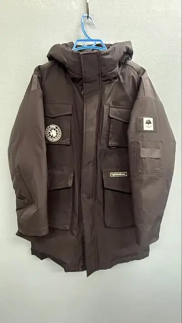 여성용 밀리터리 롱 후드 다운 자켓 슬림 아우터 겨울