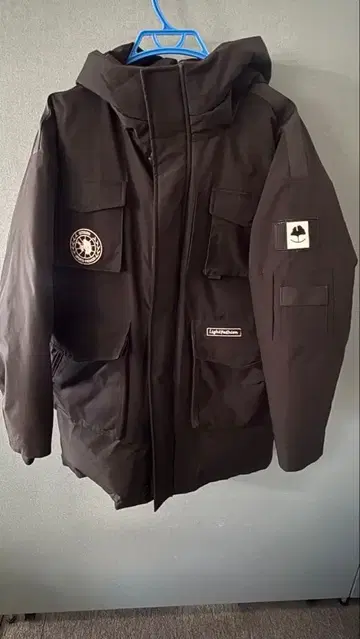 여성용 밀리터리 롱 후드 다운 자켓 슬림 아우터 겨울