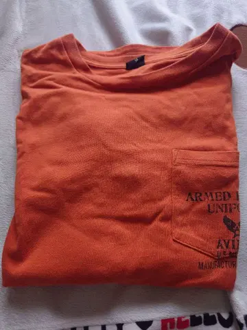 AIVREX MFG 오렌지 T셔츠