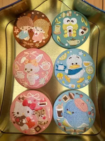 산리오 캐릭터즈 자수 캔뱃지 3