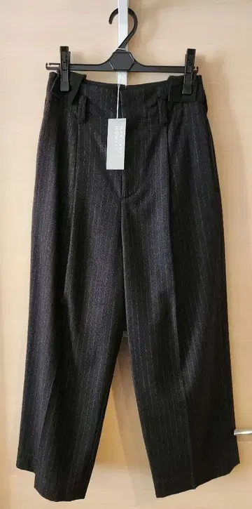 MARGARET HOWELL 플란넬 울 와이드 팬츠 스트라이프 1