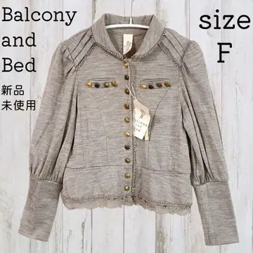 미사용 발코니앤드베드 자켓 가디건 울 그레이지