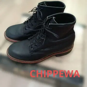 Chippewa 블랙 워크 부츠