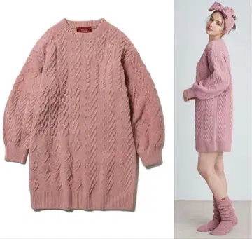 새상품급 GELATO PIQUE 발렌타인 한정판 니트 원피스