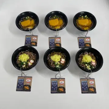 [인형뽑기 경품] 리얼 식품 시리즈 너구리 소바 여우 소바 6세트